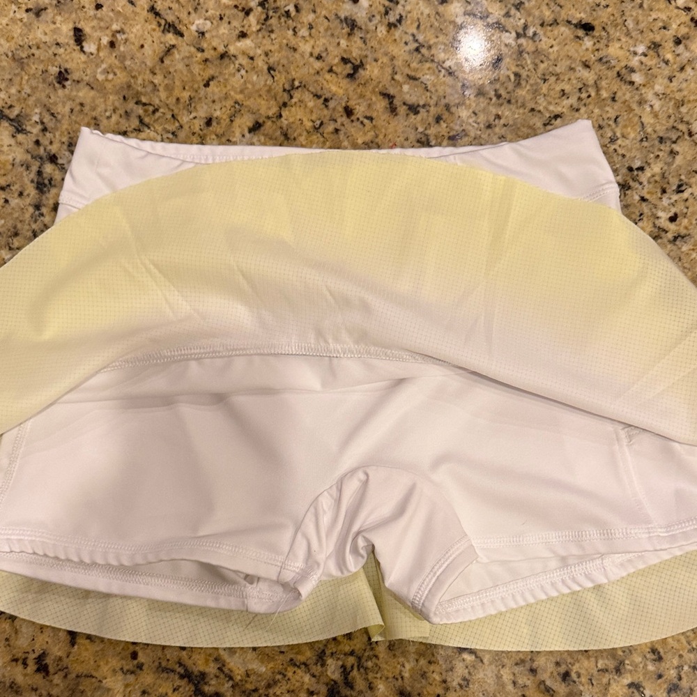InPhorm White and Yellow Pickleball/Tennis Skirt - Picture 3 of 3